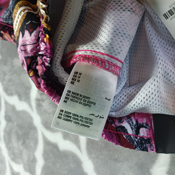 INC Swim Trunks Men Medium Pink Baroque Paisley Drawstring Lined - Picture 5 of 6